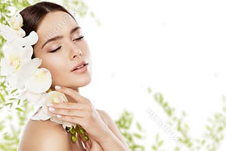 Beauty Skin Care and Face Makeup, Woman Skincare Natural Make Up