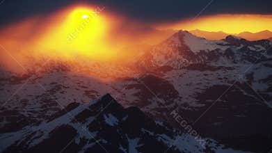 The midnight sun in the arctic