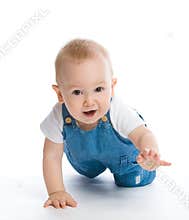 Crawling baby boy