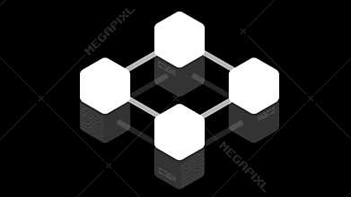 Blockchain Technology video concept. Block chain structure