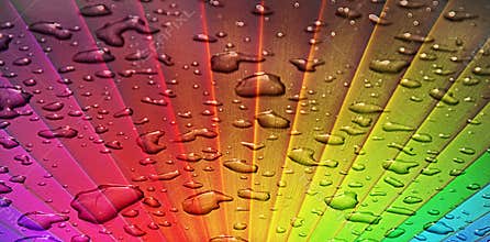 Rainbow sunburst through the storm