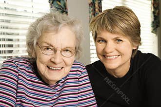 Elderly Woman and Younger Woman
