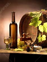 Still-life with white wine