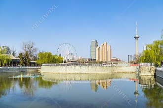 The lake skyline of Tianjin Water Park