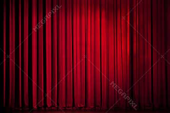 Theater red curtain