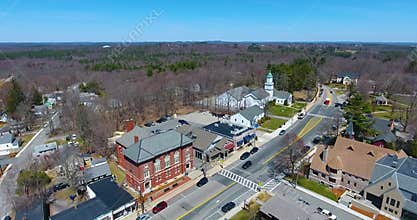 Hopkinton town center, Massachusetts, USA
