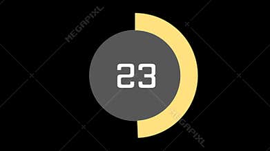 45 second workout timer countdown clock stopwatch in the style of Pamela Reif