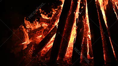 Details of a camp fire