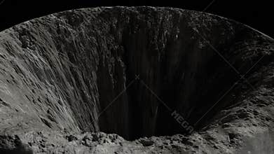 Moon collapse, surface shrink and crack
