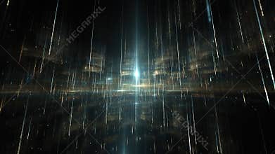 Quantum world, light particles. Time freeze effect
