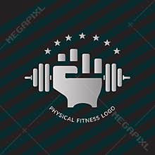 Vintage style vector illustration fitness Gym logo