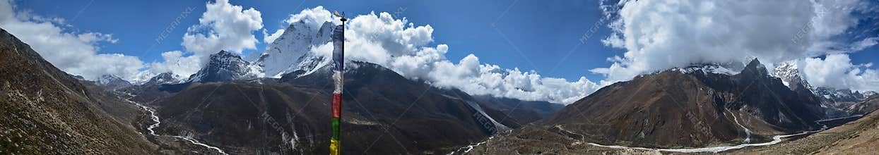 Panoramic Everest landscape