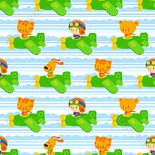 Cute pilot vector seamless pattern. Boy and Girl desing for kids.