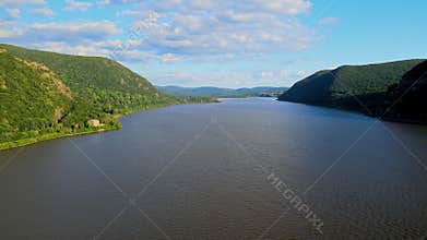 The Hudson River Valley in New York State During Summer