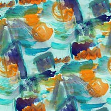 Watercolor background blue, brown seamless texture abstract pain