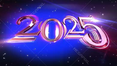High quality 2025 New Year opening animation. Best for New Year\'s Eve, friends party, and other event