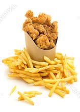 Chicken nuggets and french fries