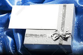 Christmas gift with blank card