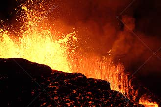 Volcano eruption