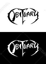 Death metal band Obituary vector logo.