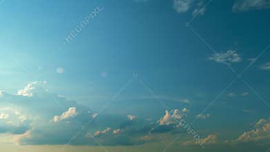 Colorful Orange Yellow Clouds. Professional Astro Background. Dawn Cloudy Skies Background.