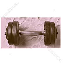 Gym dumbbell cut out image