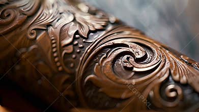 The intricate designs and embossing on the band of a cigar showcasing the attention to detail and craftsmanship of the