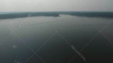 Aerial view on Nilo-Stolobensky deserts, Seliger