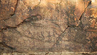 Chambers Gorge aboriginal engraving site. South Au