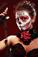 Halloween make up sugar skull