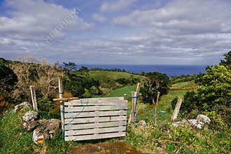 Landscapes at Azores islands, hiking at Santa Maria, Portugal, travel in Europe