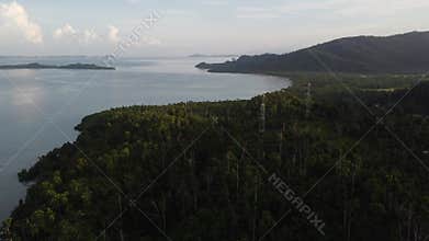 Philippine Paradise: Aerial Drone Views of Stunning Sunsets, Sunrises, and Tropical Beaches with Palm Trees