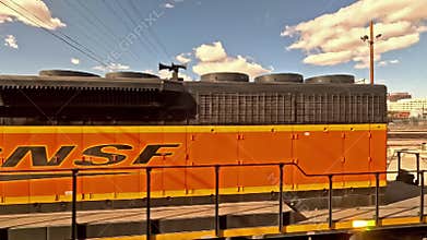 The View From a Train as it Approaches Albuquerque in the US State of New Mexico