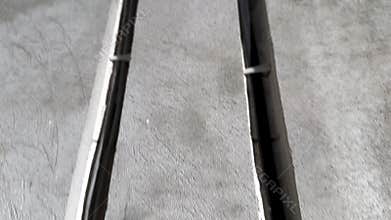 Wires, cables in concrete walls, socket places, holes during rough electric works