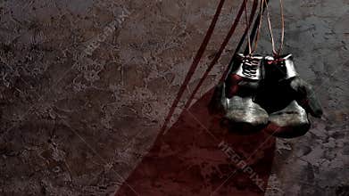 Hanging up boxing gloves
