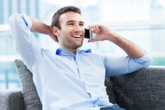 Man with mobile phone