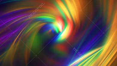 Abstract motion sequence of vivid multicolor flows.