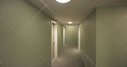 Corridor with rooms of a hotel