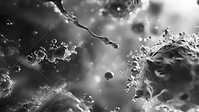 Blackandwhite image of a binding assay with a dark spot indicating successful antibodyantigen interaction