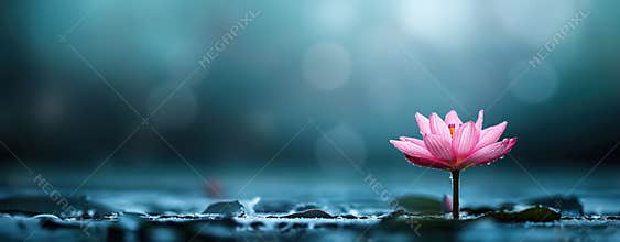 Nature Background With Water Lotus Flower
