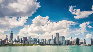 Beautiful skyline of Chicago, Illinois