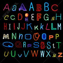 Neon Alphabet