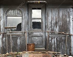 caboose door background