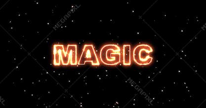 magic animation on black