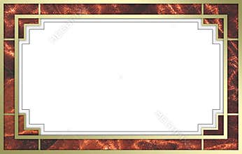 Fancy Gold and Red Picture Frame
