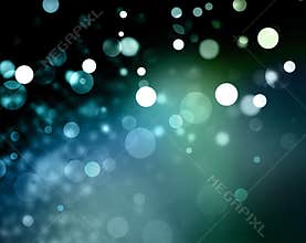 Blue background white Christmas lights