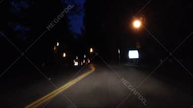 Fast motion of car driving on road
