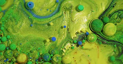 Oil flow paint art blend wet glitter liquid bubble