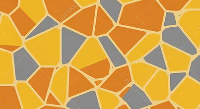 Abstract Geometric Mosaic Pattern in Warm Earthy Tones
