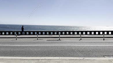 Porto Portugal May 25 2025 car drives along the coastal